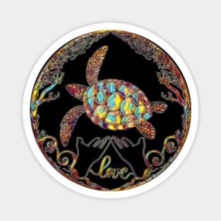 Sea Turtle Love Magnet